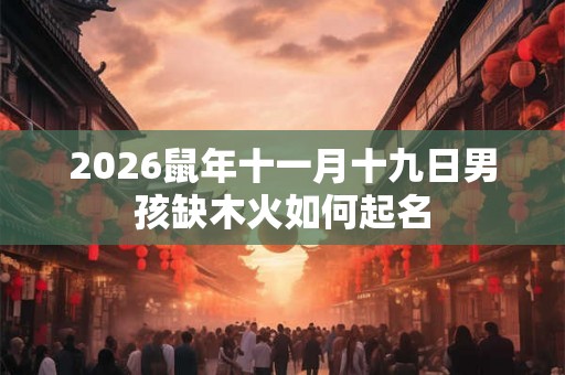 2026鼠年十一月十九日男孩缺木火如何起名 2026鼠年十一月十九日男孩缺木火如何起名