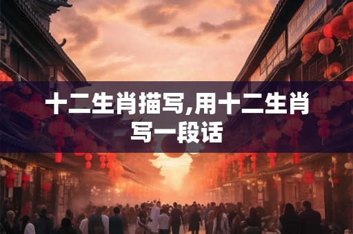 十二生肖描写,用十二生肖写一段话