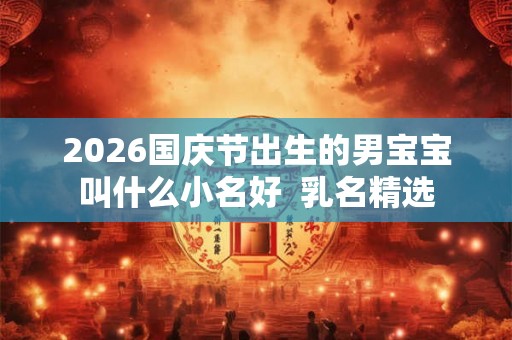 2026国庆节出生的男宝宝叫什么小名好 乳名精选 2026国庆节出生的男宝宝叫什么小名好 乳名精选