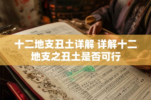 十二地支丑土详解 详解十二地支之丑土是否可行