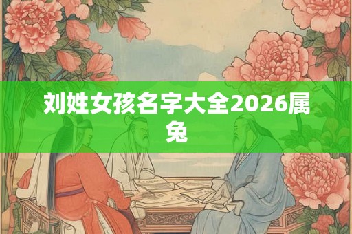 刘姓女孩名字大全2026属兔 刘姓女孩名字大全2026属兔