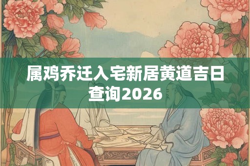 属鸡乔迁入宅新居黄道吉日查询2026