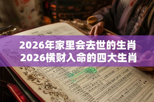 2026年家里会去世的生肖 2026横财入命的四大生肖