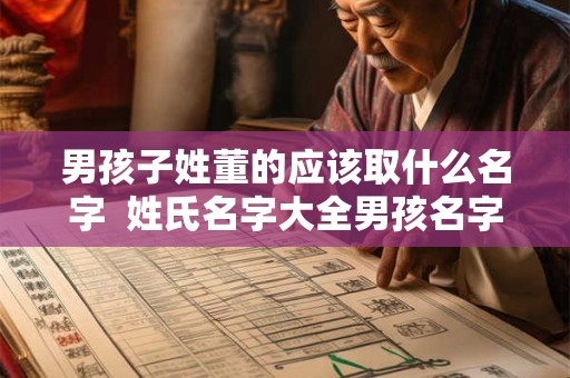 男孩子姓董的应该取什么名字  姓氏名字大全男孩名字