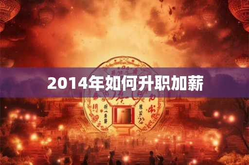 2014年如何升职加薪