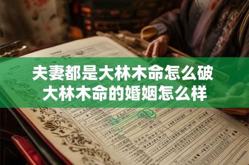 夫妻都是大林木命怎么破 大林木命的婚姻怎么样 夫妻都是大林木命怎么破 大林木命的婚姻怎么样