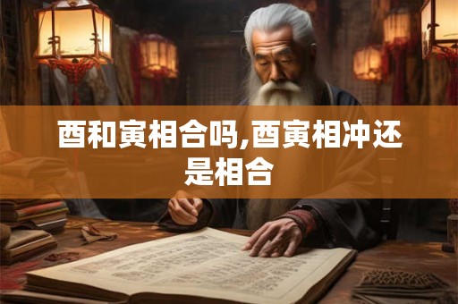 酉和寅相合吗,酉寅相冲还是相合