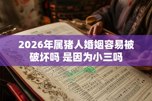 2026年属猪人婚姻容易被破坏吗 是因为小三吗 2026年属猪人婚姻容易被破坏吗 是因为小三吗