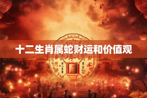 十二生肖属蛇财运和价值观