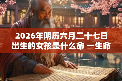 2026年阴历六月二十七日出生的女孩是什么命 一生命理详解