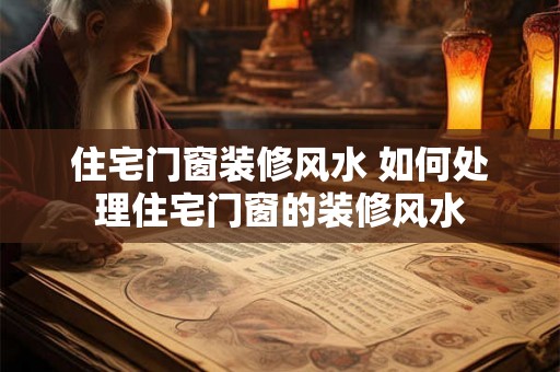 住宅门窗装修风水 如何处理住宅门窗的装修风水
