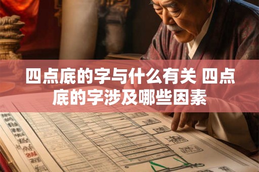 四点底的字与什么有关 四点底的字涉及哪些因素