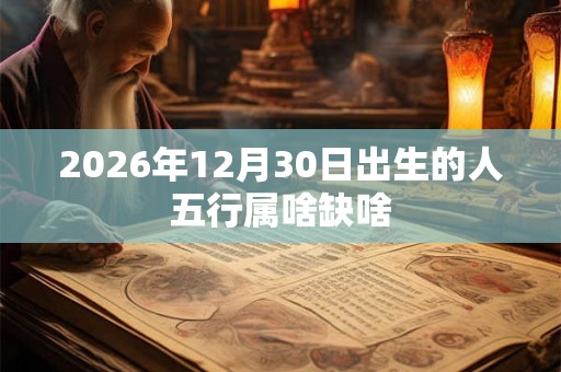 2026年12月30日出生的人五行属啥缺啥 2026年12月30日出生的人五行属啥缺啥