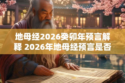 地母经2026癸卯年预言解释 2026年地母经预言是否实现