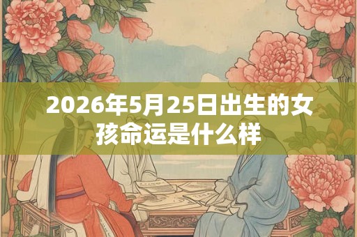 2026年5月25日出生的女孩命运是什么样