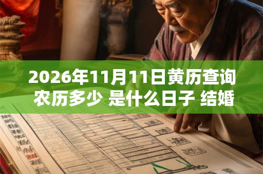 2026年11月11日黄历查询 农历多少 是什么日子 结婚吉时