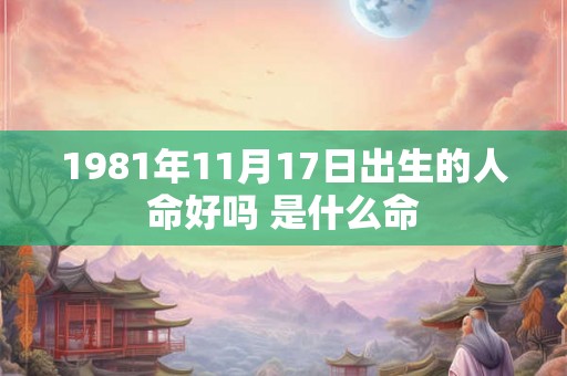 1981年11月17日出生的人命好吗 是什么命 1981年11月17日出生的人命好吗 是什么命
