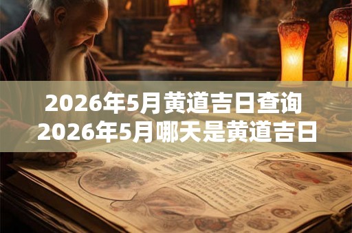 2026年5月黄道吉日查询 2026年5月哪天是黄道吉日