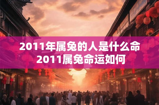 2011年属兔的人是什么命 2011属兔命运如何