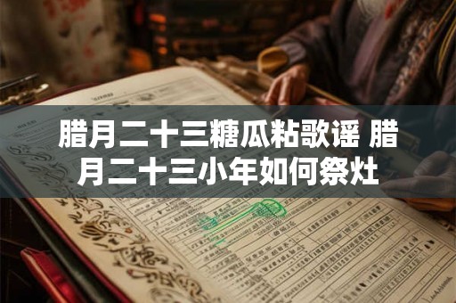 腊月二十三糖瓜粘歌谣 腊月二十三小年如何祭灶