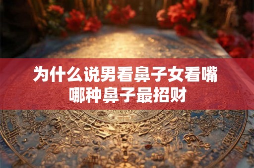 为什么说男看鼻子女看嘴 哪种鼻子最招财