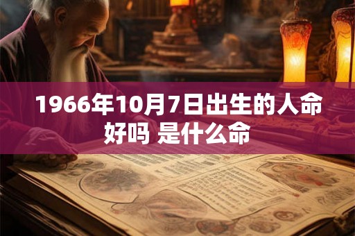 1966年10月7日出生的人命好吗 是什么命 1966年10月7日出生的人命好吗 是什么命