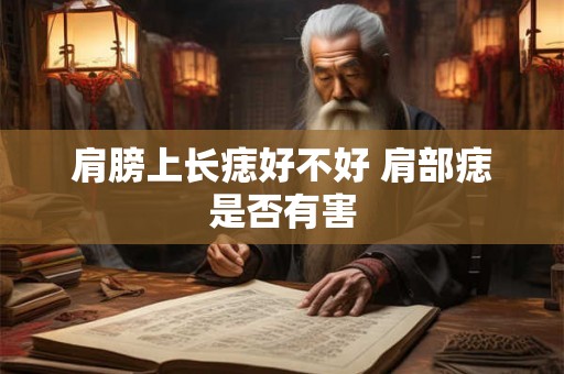 肩膀上长痣好不好 肩部痣是否有害