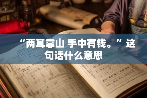 “两耳靠山 手中有钱。”这句话什么意思 “两耳靠山 手中有钱。”这句话什么意思