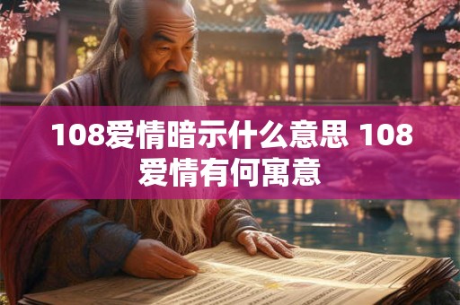 108爱情暗示什么意思 108爱情有何寓意