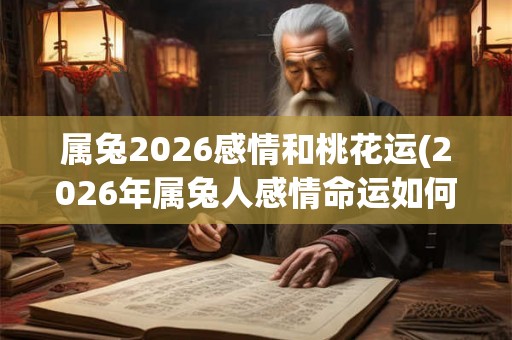 属兔2026感情和桃花运(2026年属兔人感情命运如何？会有桃花运吗？)