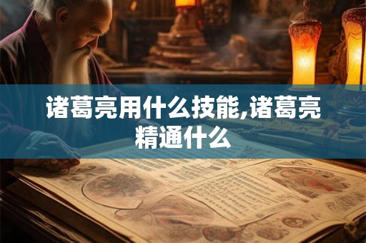诸葛亮用什么技能,诸葛亮精通什么
