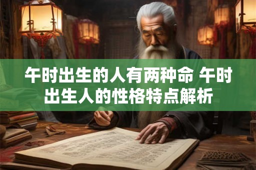 午时出生的人有两种命 午时出生人的性格特点解析 午时出生的人有两种命 午时出生人的性格特点解析