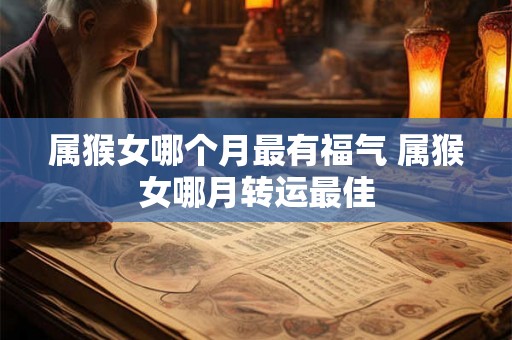 属猴女哪个月最有福气 属猴女哪月转运最佳 属猴女哪个月最有福气 属猴女哪月转运最佳