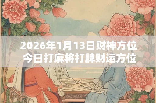 2026年1月13日财神方位 今日打麻将打牌财运方位
