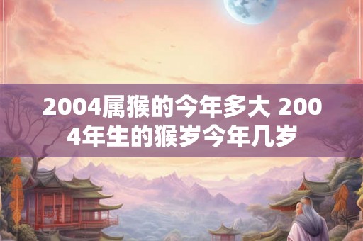 2004属猴的今年多大 2004年生的猴岁今年几岁