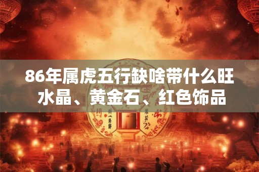 86年属虎五行缺啥带什么旺 水晶、黄金石、红色饰品