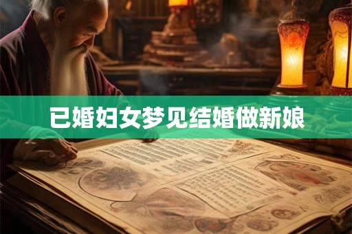 已婚妇女梦见结婚做新娘