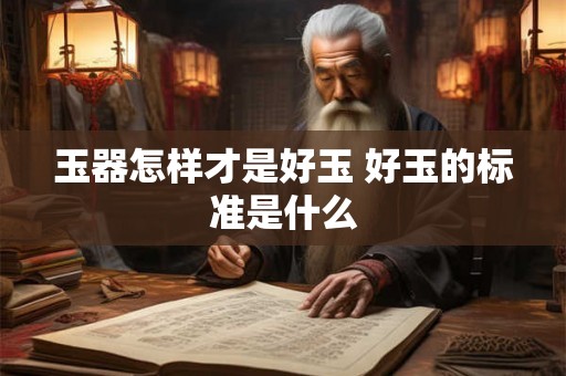 玉器怎样才是好玉 好玉的标准是什么