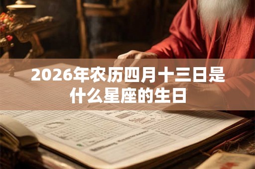 2026年农历四月十三日是什么星座的生日