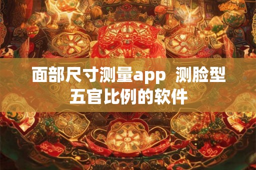 面部尺寸测量app  测脸型五官比例的软件