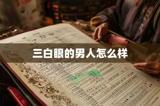 三白眼的男人怎么样