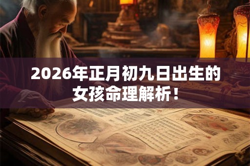 2026年正月初九日出生的女孩命理解析! 2026年正月初九日出生的女孩命理解析!