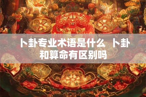 卜卦专业术语是什么  卜卦和算命有区别吗