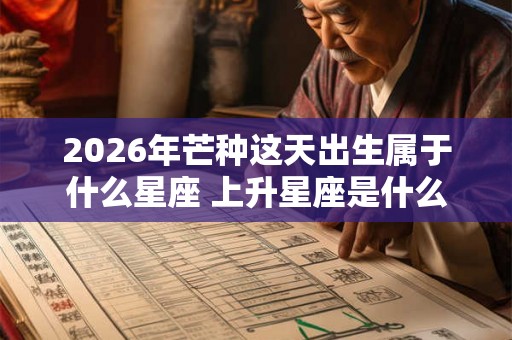 2026年芒种这天出生属于什么星座 上升星座是什么 2026年芒种这天出生属于什么星座 上升星座是什么