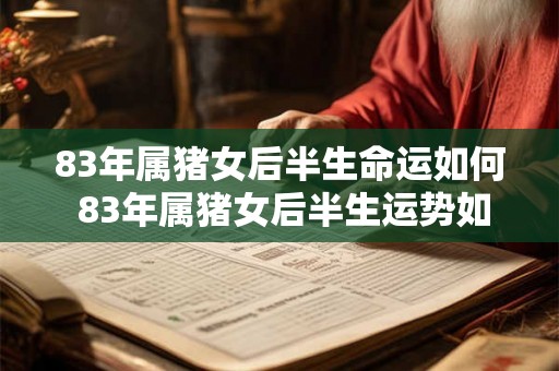 83年属猪女后半生命运如何 83年属猪女后半生运势如何