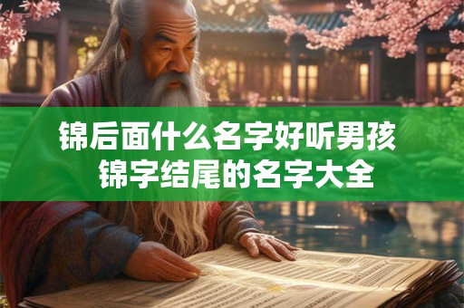 锦后面什么名字好听男孩  锦字结尾的名字大全