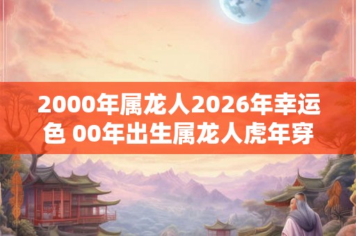 2000年属龙人2026年幸运色 00年出生属龙人虎年穿什么颜色衣服好