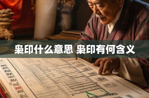 枭印什么意思 枭印有何含义