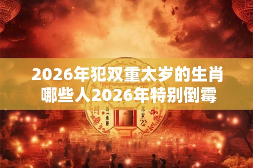2026年犯双重太岁的生肖 哪些人2026年特别倒霉