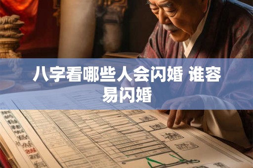 八字看哪些人会闪婚 谁容易闪婚